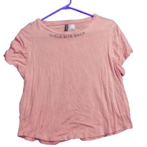 girls bite back pink tee